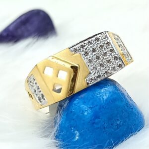 916 GOLD CZ CASTING GENTS RING