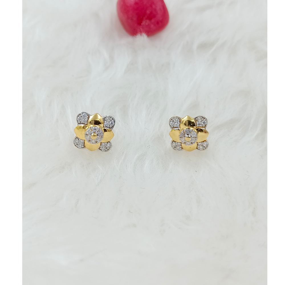 916 gold earring cz