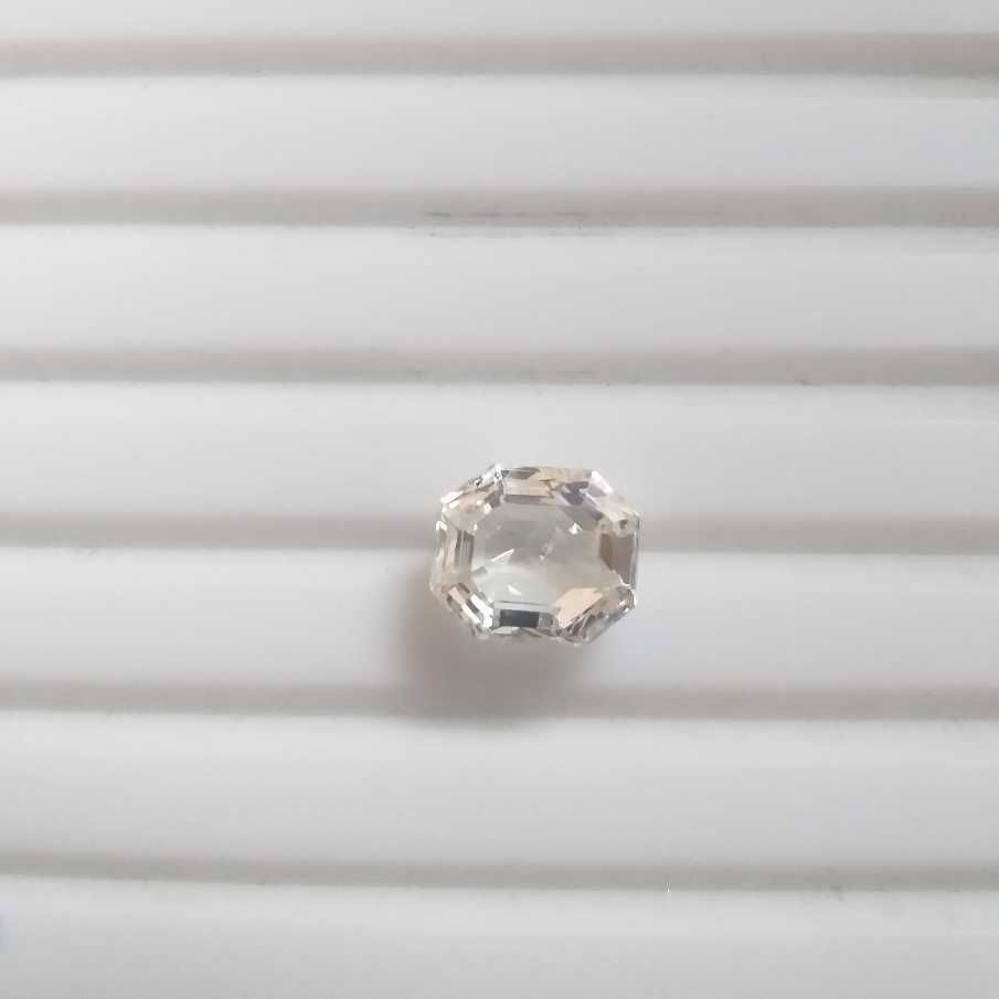 6.78ct octagonal white sapphire