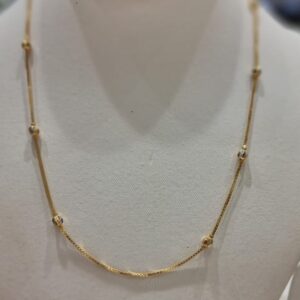 22KT Gold Short Simple Chain