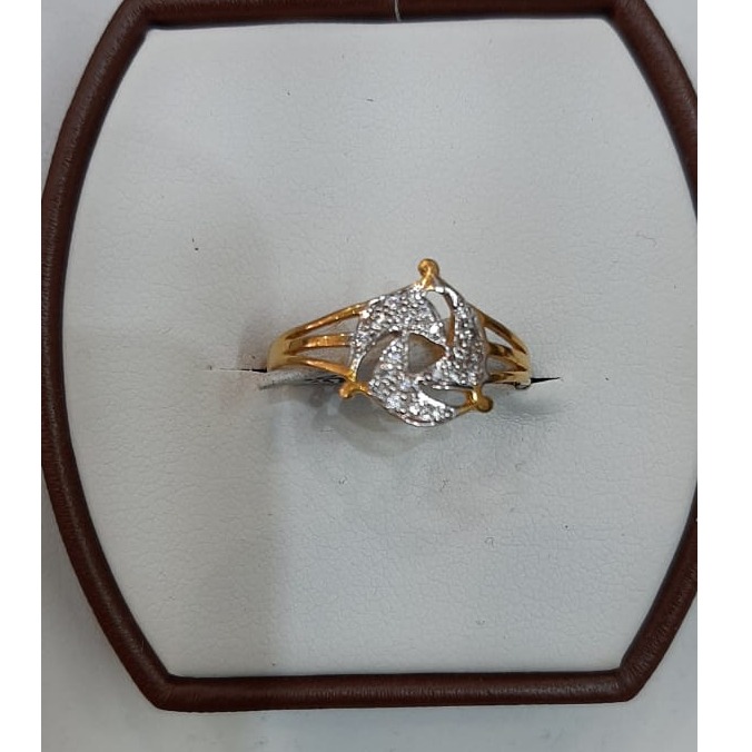 22KT Gold CZ Ladies Ring MJ-R003