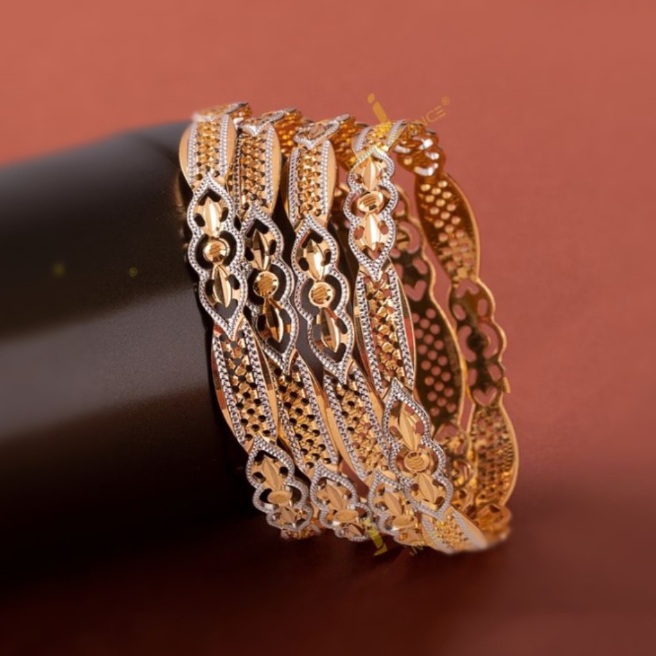 916 Gold Fancy CNC Bangles SB-B007