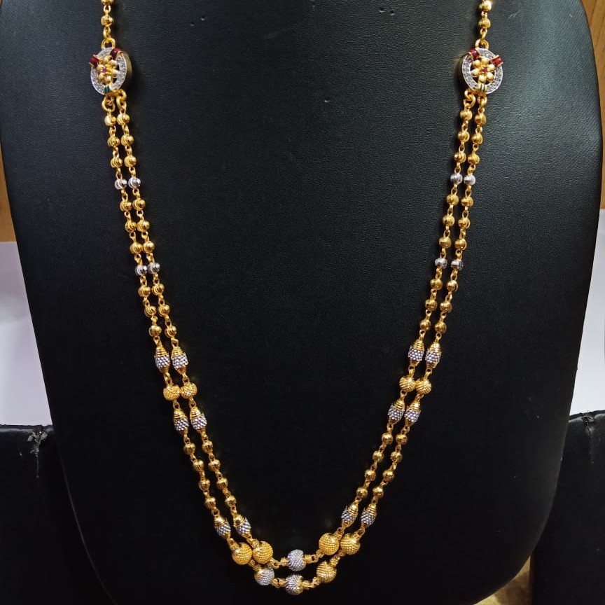 2 line Rhodium mala
