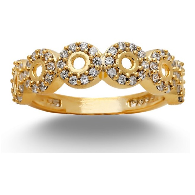 Ladies Ring Cz Gold