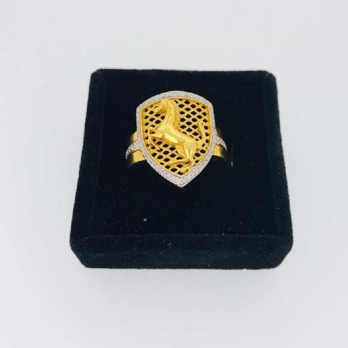 916 Gold Fancy American Diamond Ring