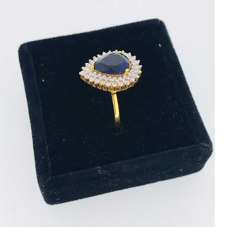 916 Gold Fancy American Diamond Ladies Ring