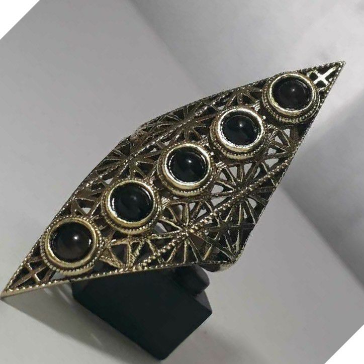 Rectangular Black Onyx Ring
