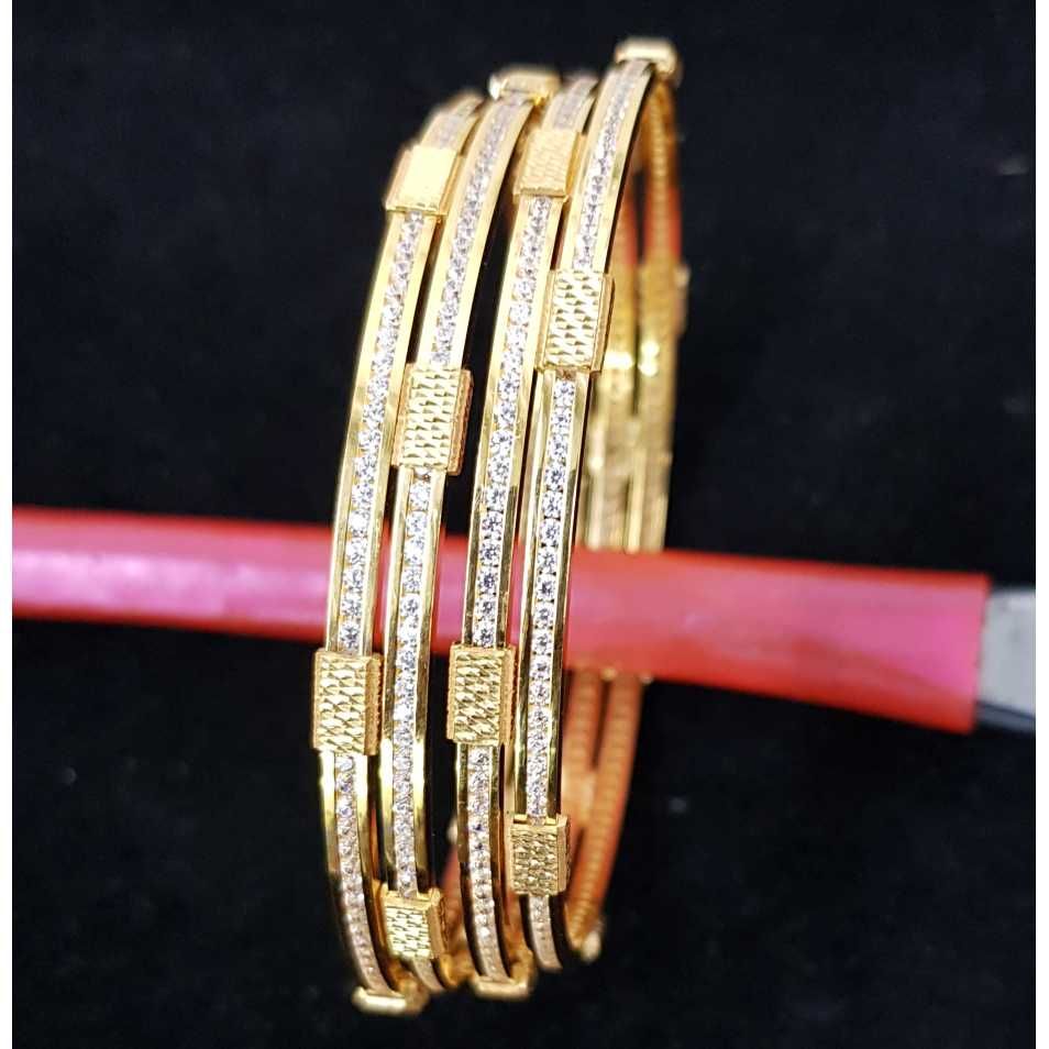 916 gold cnc cz bangles