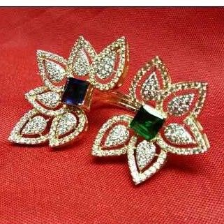 Diamond and color stone ring