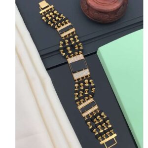 Gold Plated black naag Rudraksha Bracelet