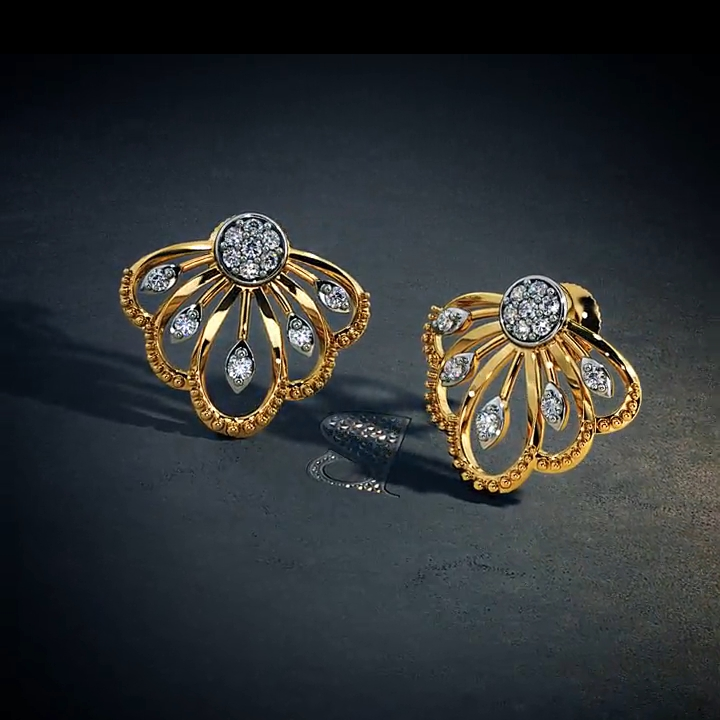 22ct Gold Ladies New Design Earring