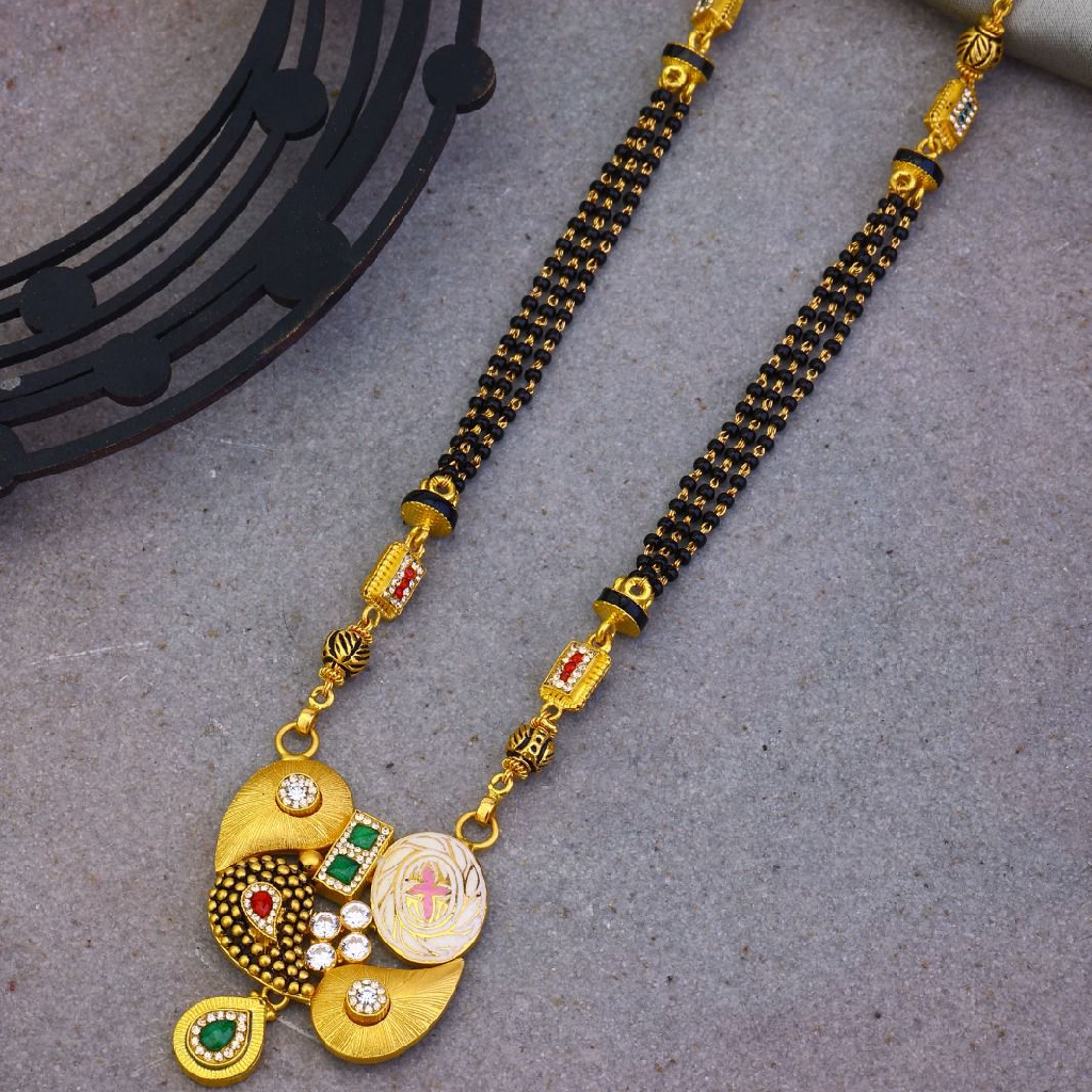 Antique Jadtar Design Gold Mangalsutra