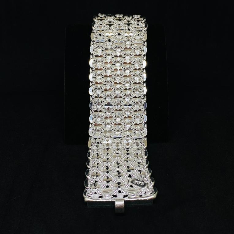 heavy design men's silver bracelet