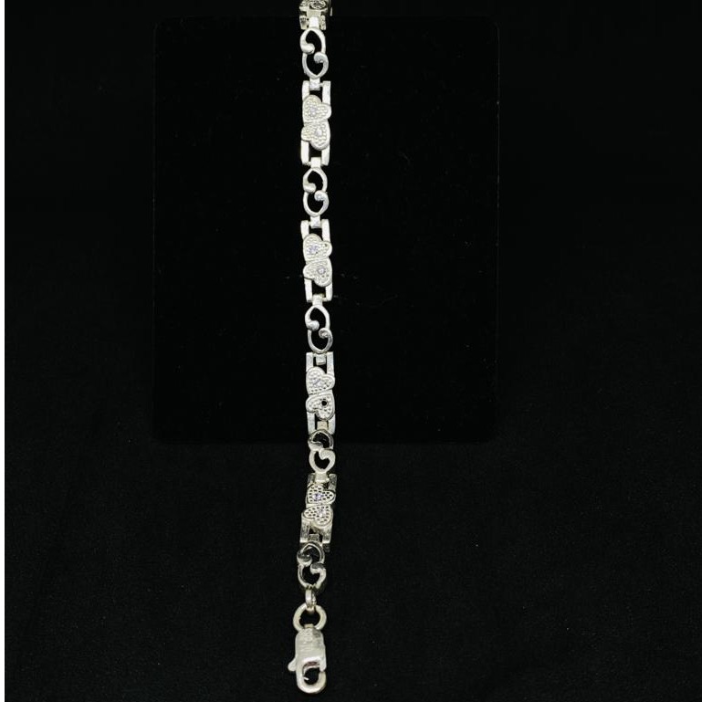 light weight fancy men's silver bracelet