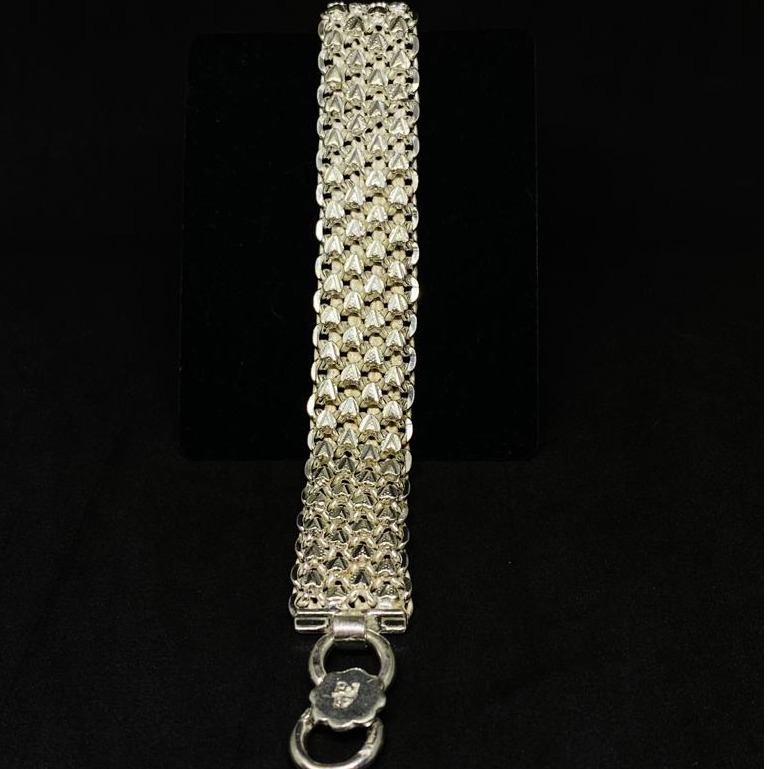 heavy design men's silver bracelet