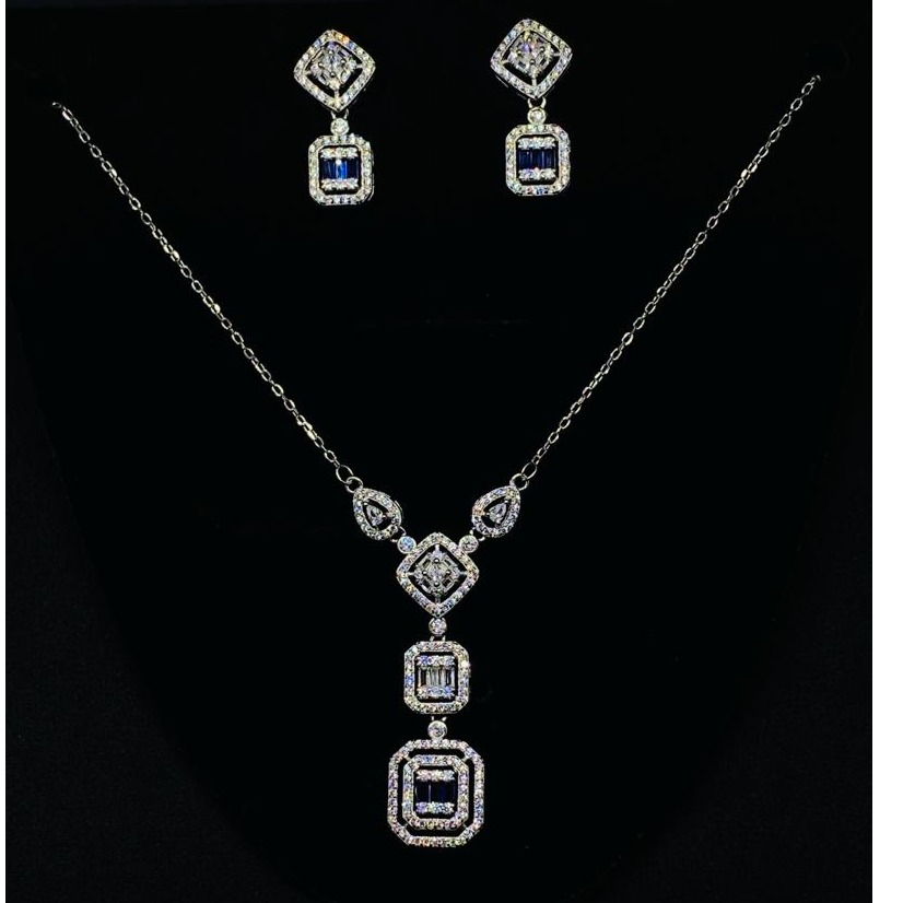 925 hallmark sterling silver necklace set