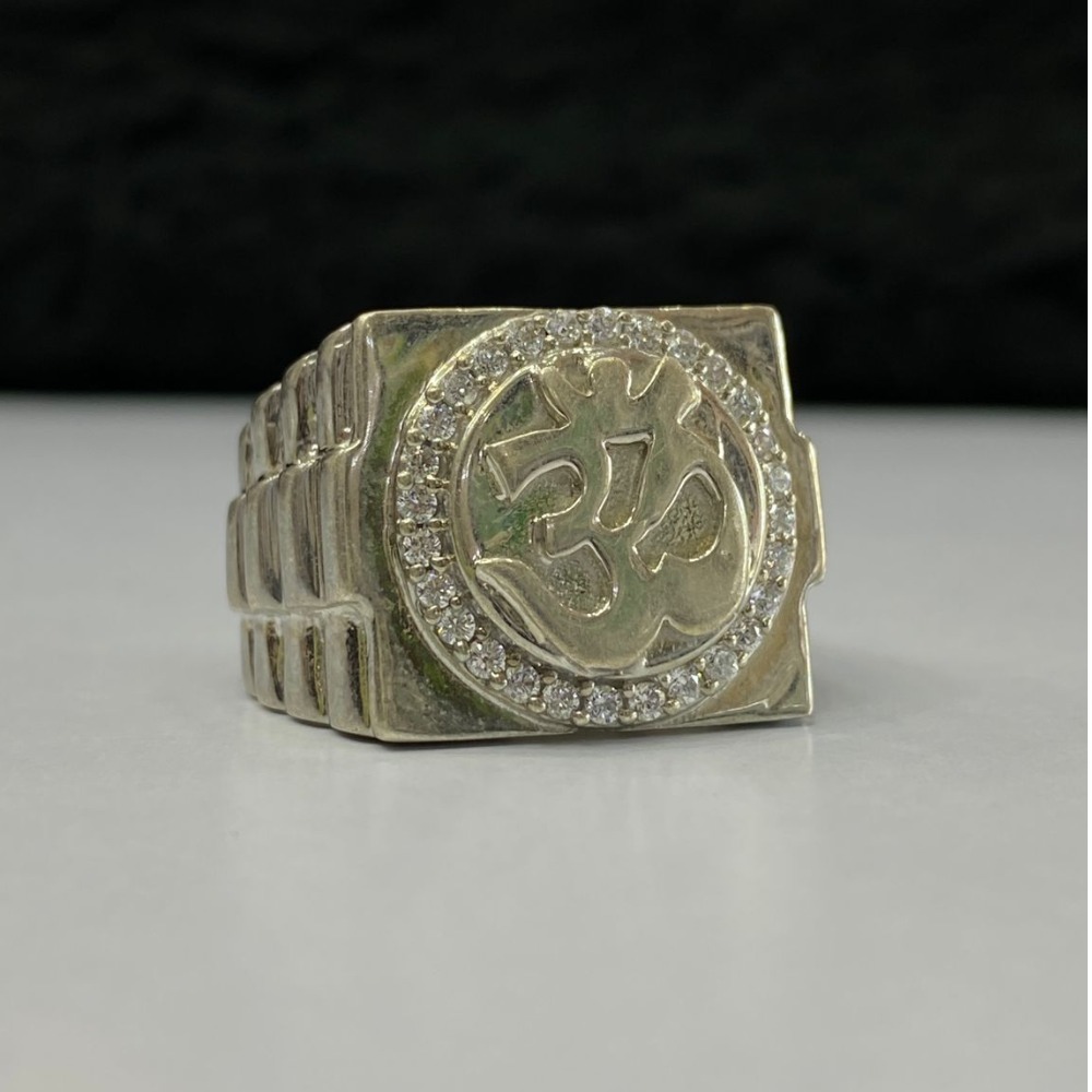 925 Pure Sterling Silver Om Design Ring