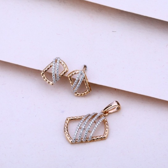 20 carat rose gold ladies pendants set RH-PS750