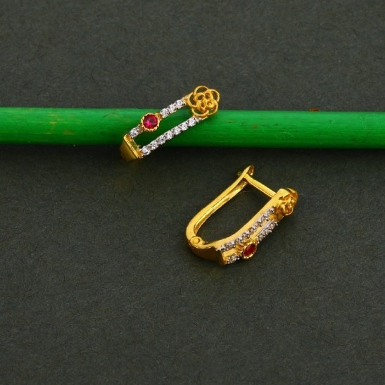 22 carat gold ladies earrings RH-LE706