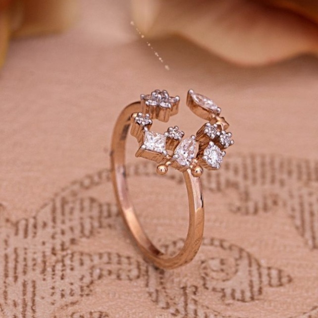 18 carat rose gold Stacking ladies rings rh-lr925