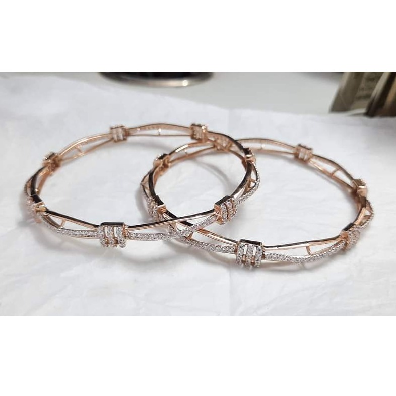 20 carat rose gold Modern ladies bangles rh-lb815