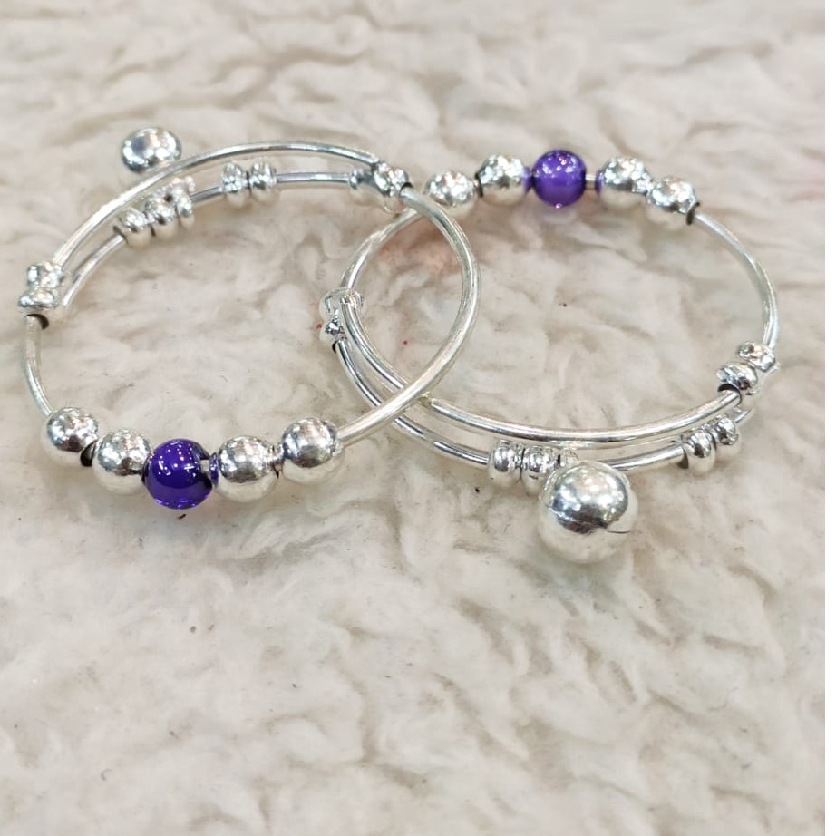 silver kids bangles RH-KB244