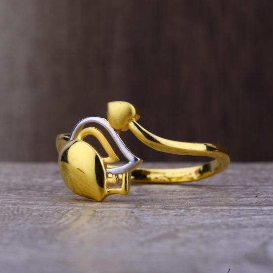 22 carat gold plain ladies rings RH-LR502