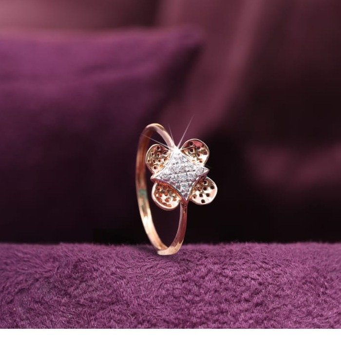 18carat rose gold antique ladies rings RH-LR359