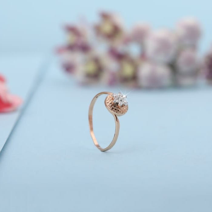 18 carat rose gold ladies rings RH-LR358