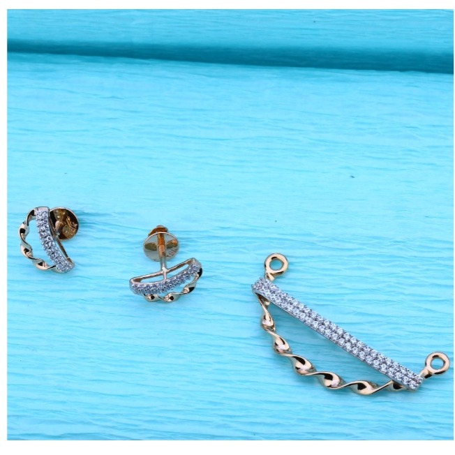18 carat rose gold stylish pendants set rh-ps331