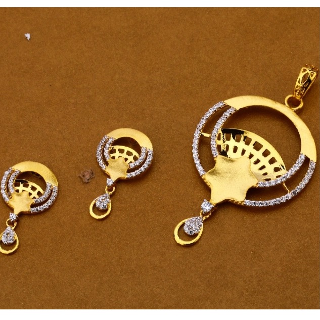 22 carat gold antiq ladies pendants set RH-PS302