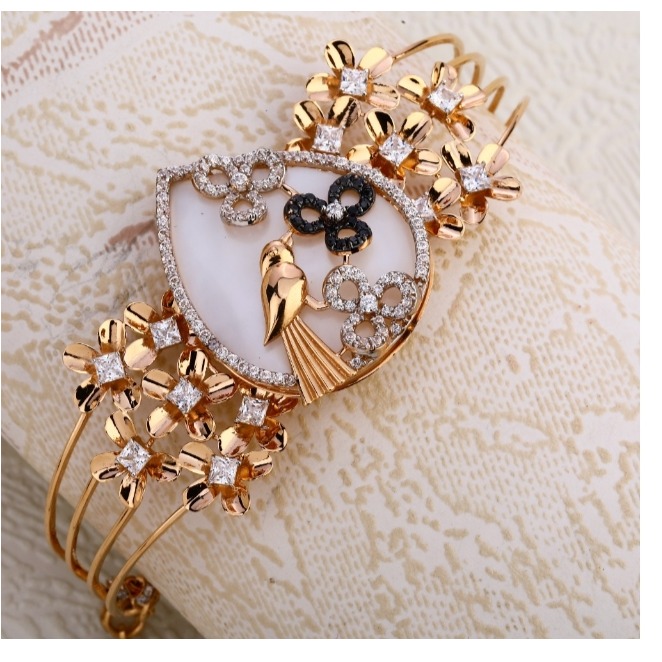 18 carat rose gold kada bracelet RH-LB615
