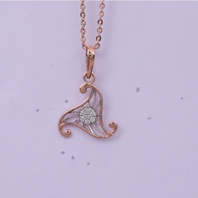18 carat gold real daimonds ladies pendants RH-LP967