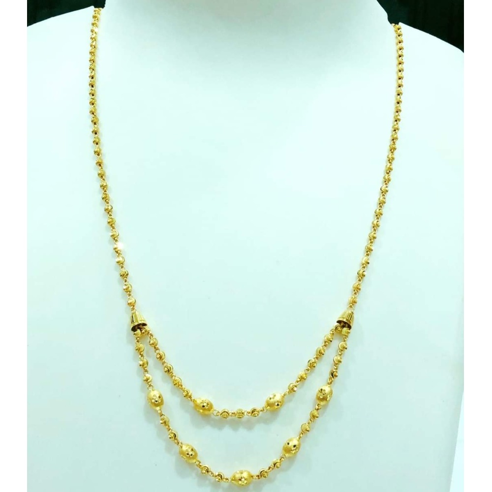 22 carat gold ladies classic balls dokiya chain  rh-dc721
