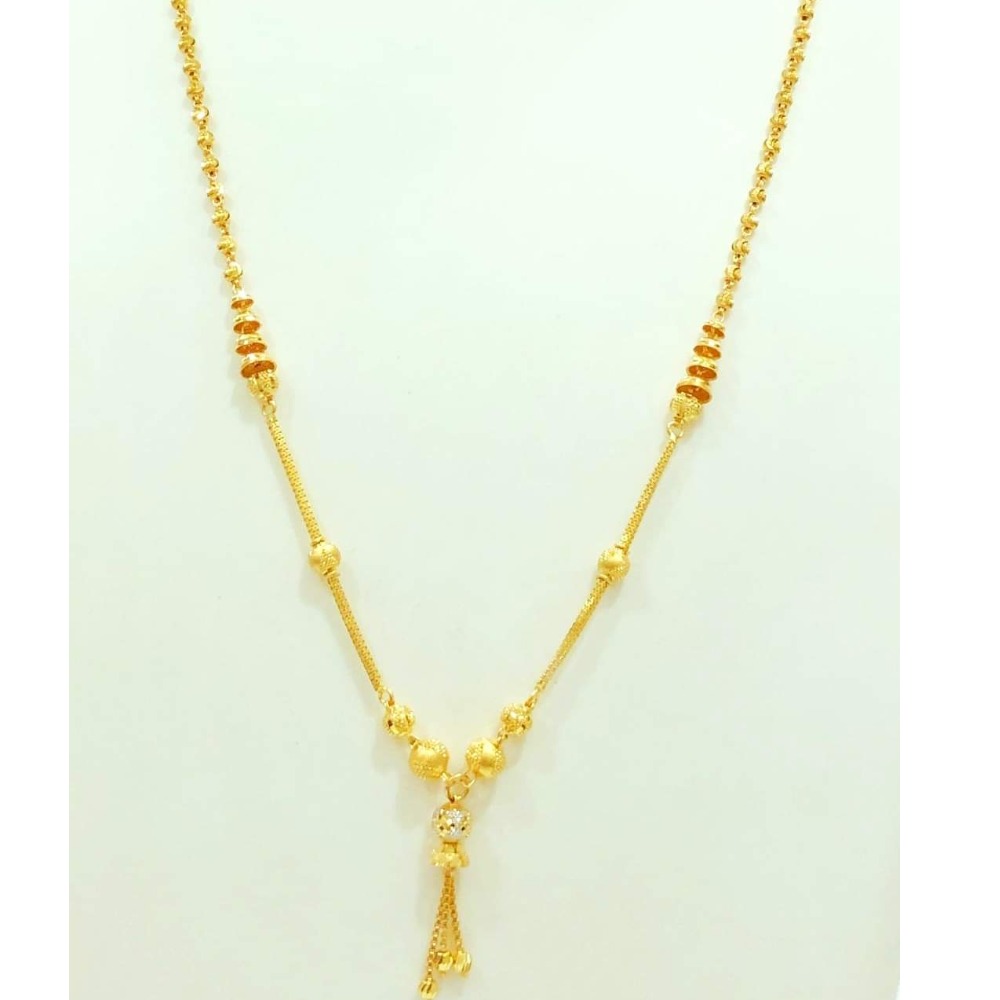 22 carat gold ladies latkan dokiya chain RH-DC714