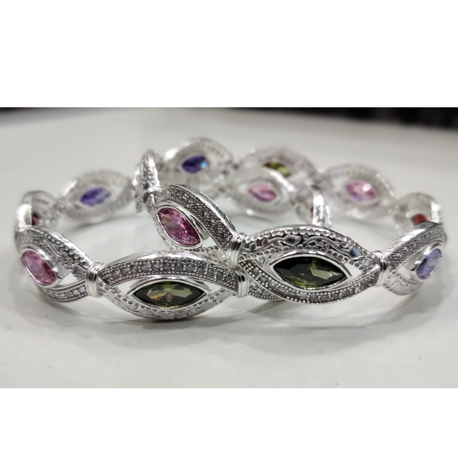 Silver ladies bangles rh-lb658