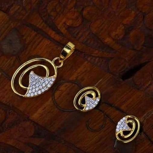 916 gold chain pendantset RH_pset64