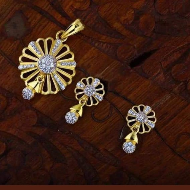916 gold chain pendantset rh_pset56