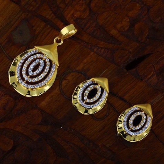 916 gold CZ Chain P set RH-PSET88