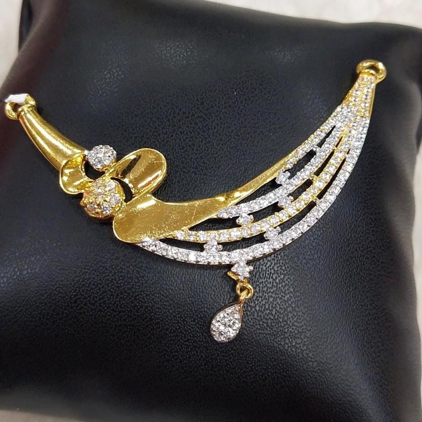916 Gold 22kt Diamond Mangalsutra Pendal RH-MSP28
