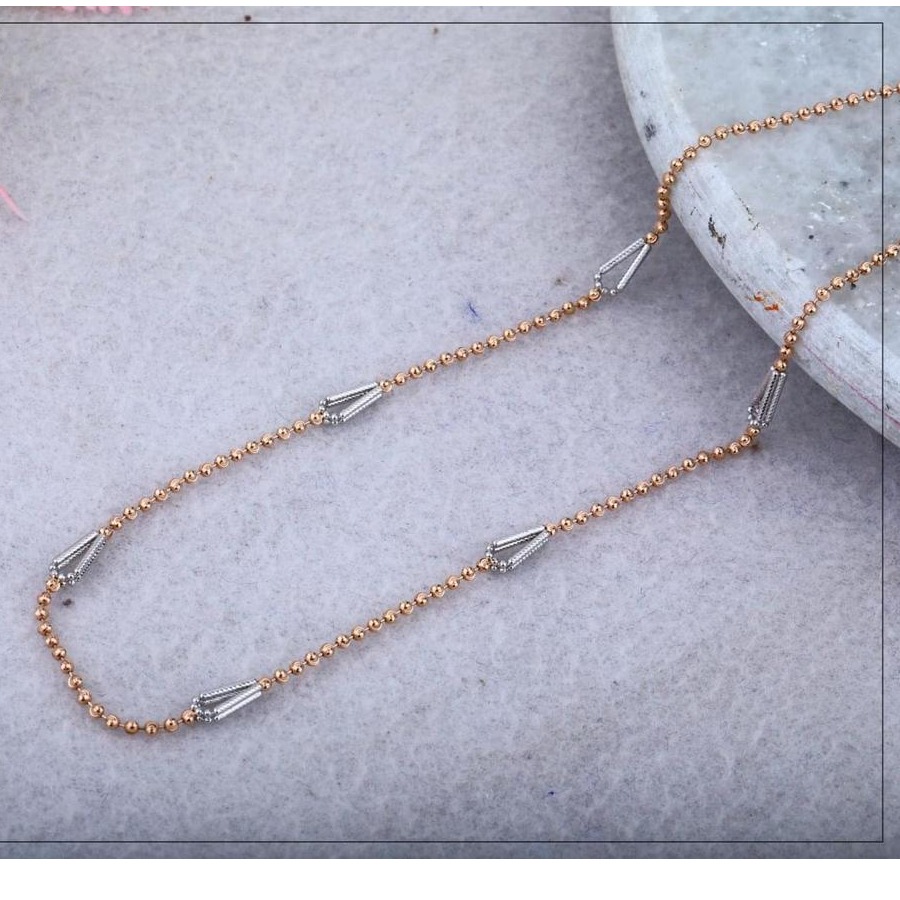 18kt RoseGold Dokiya  Rodium Chain RH-RGC25