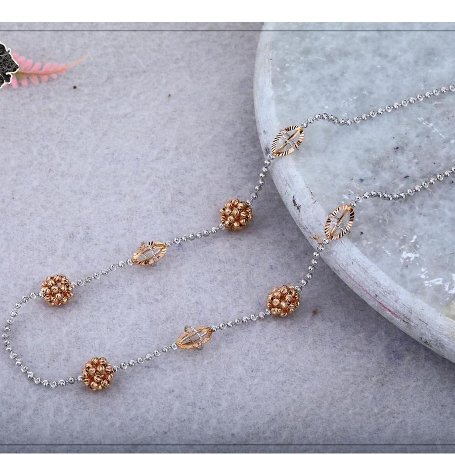 18Kt RoseGold ball Chain RH-RGD24