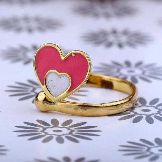 22kt Gold Heart Desgin Bacha Ring RH-BR05