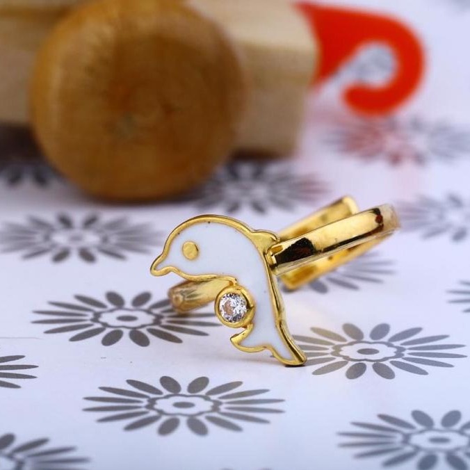 22kt Gold Fish Desgin Floding Bacha Ring RH-GB01