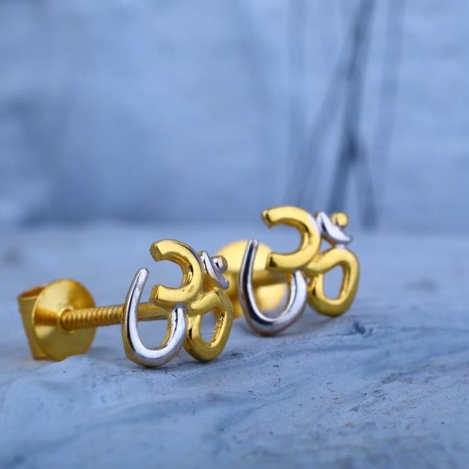 916 Gold Om Desgin Bacha EarRing RH-GE09