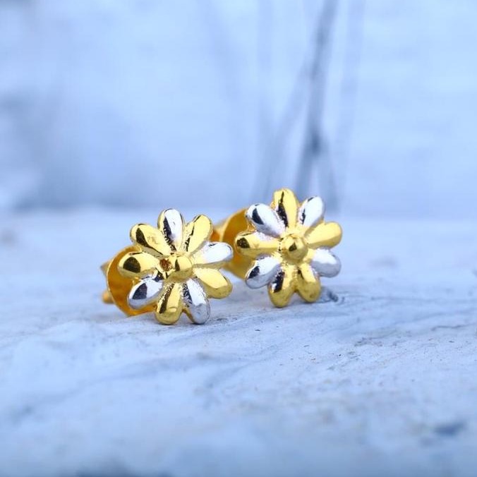 916 Gold Flower Desgin Bacha EarRing RH-GE06