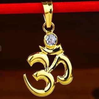 916 Gold CZ om Chain Pendal RH-CP004