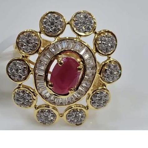 916 Gold cZ Ladies Ring LR-0003