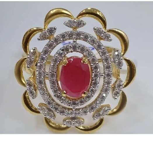 916 Gold cZ Ladies Ring LR-0002