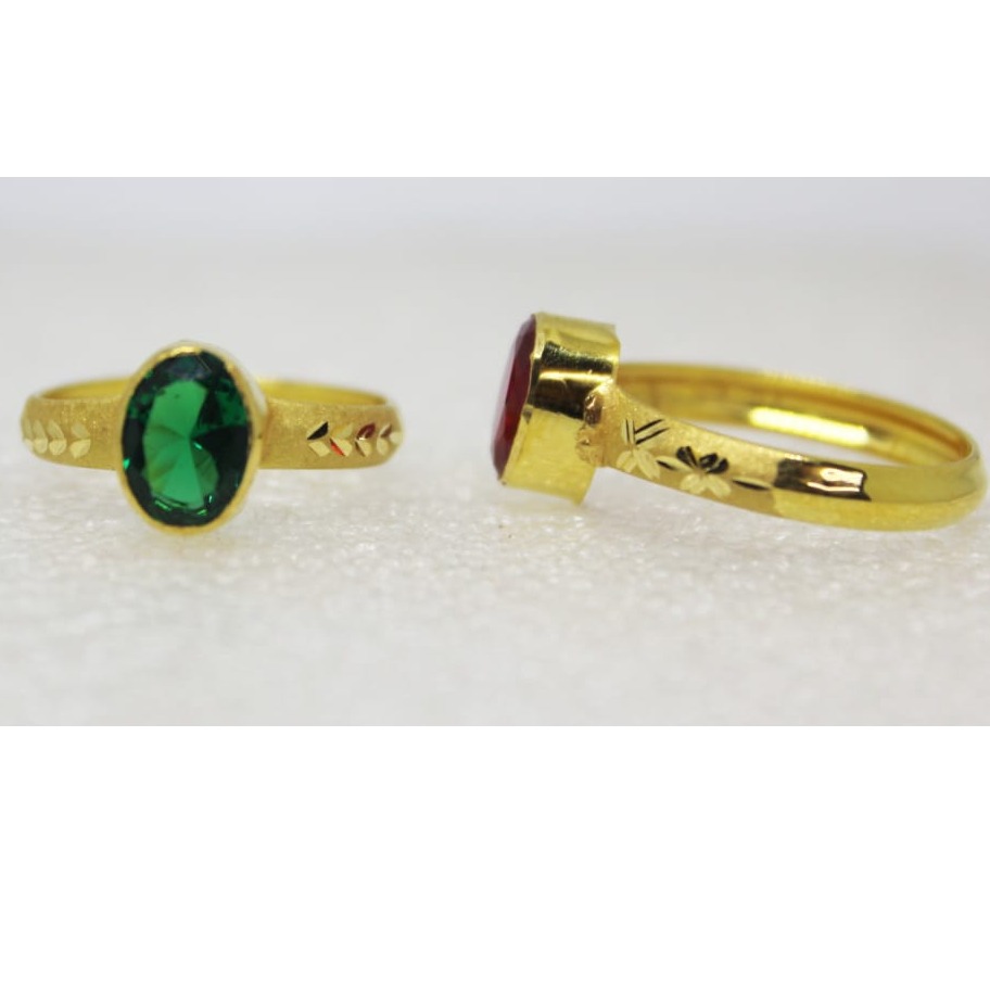 916 gold single stone Light Weight ladies ring
